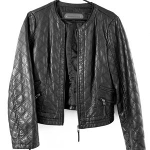 Black leather jacket